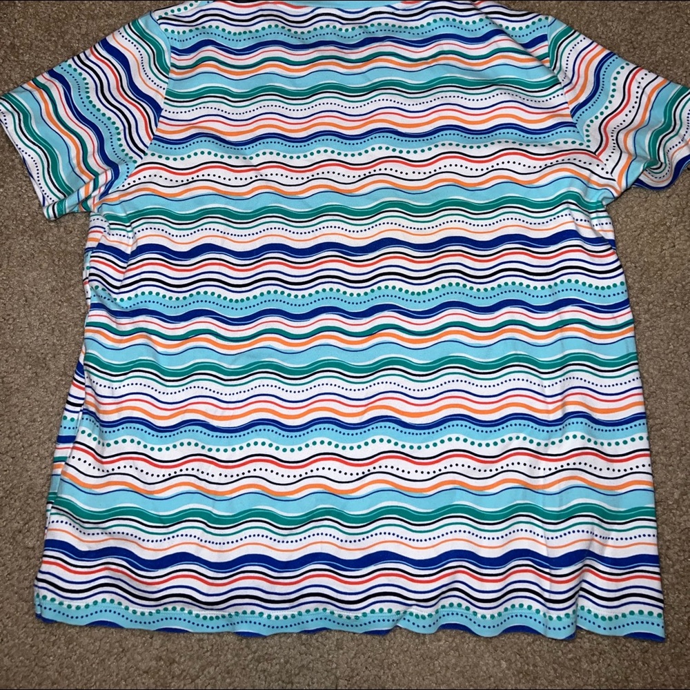 Kim Rogers Blue, Orange & White Shirt size PL - Picture 9 of 9